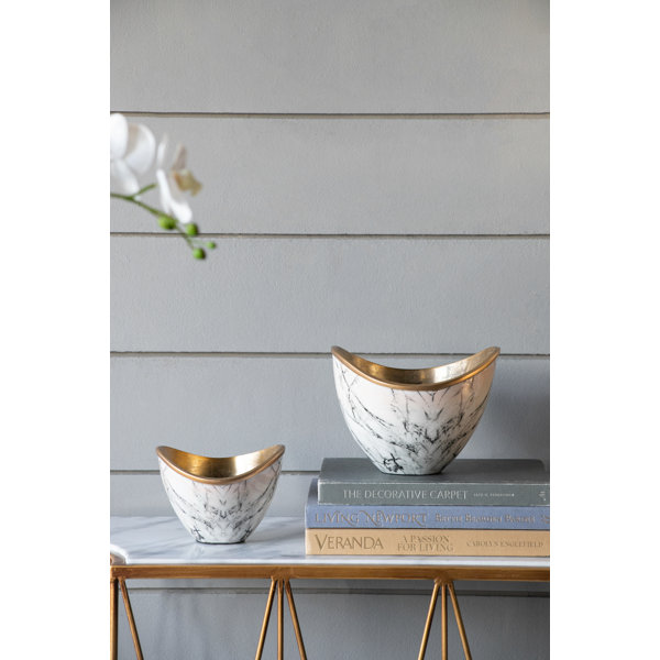 Mercer41 Gloriane Aluminum Decorative Bowl Set of 2 Wayfair